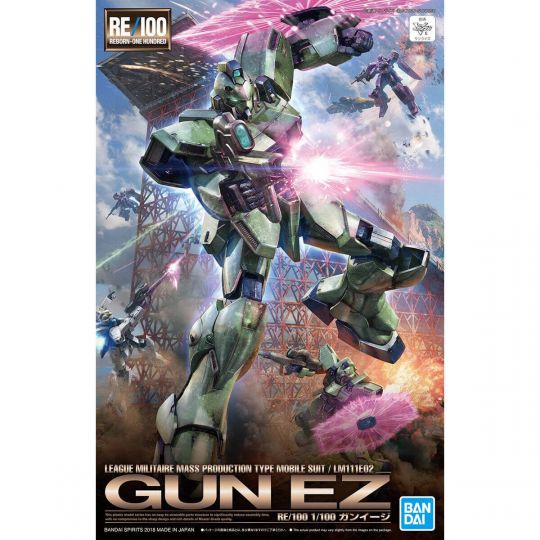 BANDAI RE/100 1/100 MOBILE SUIT V GUNDAM - GUN EZ Model Kit Figur (Gunpla)