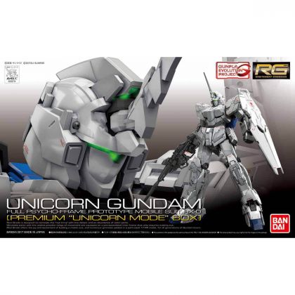 BANDAI MOBILE SUIT GUNDAM UC - Real Grade RG UNICRON GUNDAM (Premium "Unicorn Mode" Box) Model Kit Figur (Gunpla)