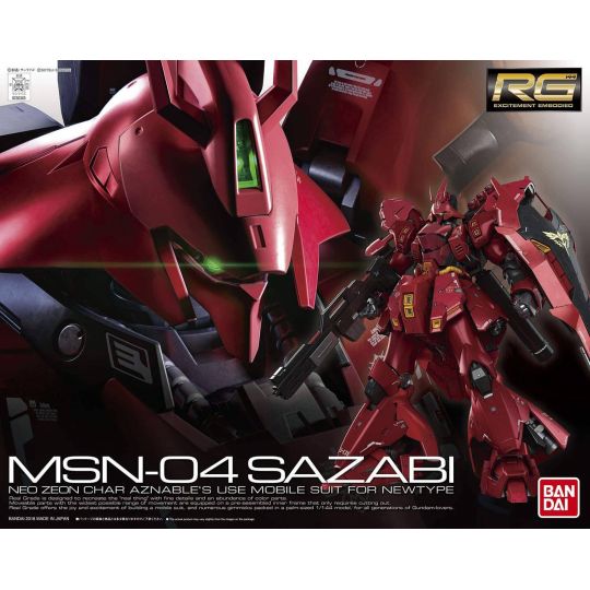 BANDAI MOBILE SUIT GUNDAM Char's Counterattack - Real Grade RG SAZABI Model Kit Figura (Gunpla)