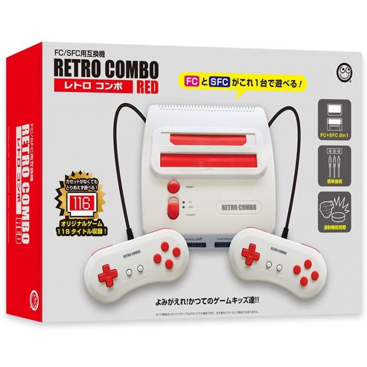 COLUMBUS CIRCLE - FC/SFC Retro Combo RED per giochi Famicom e Super Famicom