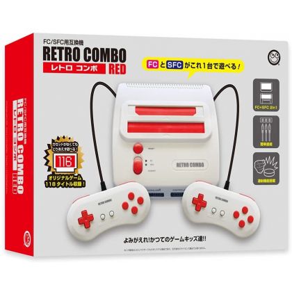 COLUMBUS CIRCLE - FC/SFC Retro Combo RED para juegos de Famicom y Super Famicom