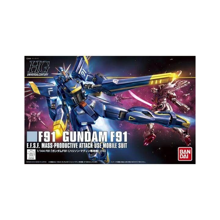 BANDAI HGUC MOBILE SUIT CROSS BONE GUNDAM - High Grade GUNDAM F91 (Harrison Madin) Model Kit Figur (Gunpla)