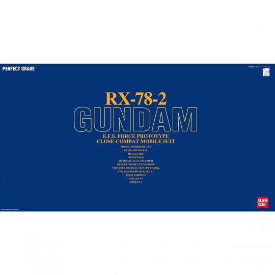 BANDAI PG Mobile Suit Gundam - Perfect Grade RX-78-2 GUNDAM Model Kit Figura (Gunpla)