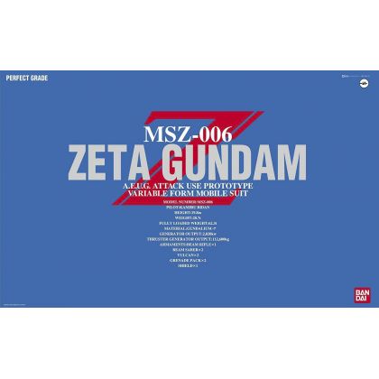 BANDAI PG Mobile Suit Z Gundam - Perfect Grade ZETA GUNDAM Model Kit Figur (Gunpla)