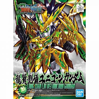 BANDAI SD GUNDAM SANGOKU SOUKETSUDEN - Super deformato LONG XIAN LIU BEI UNICORN GUNDAM Modello Kit Figura (Gunpla)