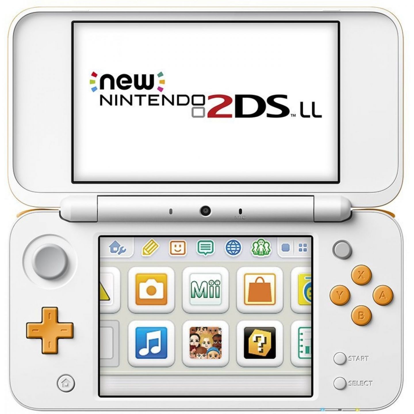 New Nintendo 2ds Ll White X Orange