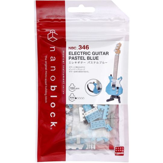 KAWADA - Nanoblock Electric Guitar Pastel Blue NBC-346