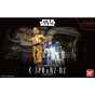 Kit di modellismo in plastica BANDAI Star Wars (L'ultimo Jedi) C-3PO e R2-D2