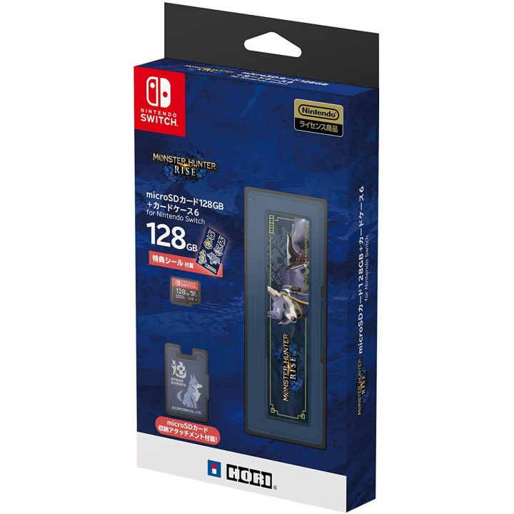 HORI - AD20-001 Tarjeta microSD Monster Hunter Rise de 128 GB y funda para Nintendo Switch