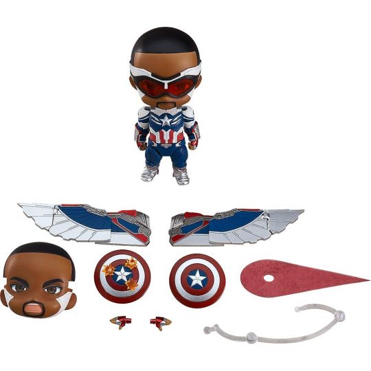 Good Smile Company - Nendoroid Il Falco e il Soldato d'Inverno - Capitan America (Sam Wilson) Figura DX