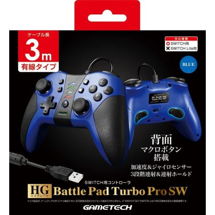 GAMETECH - HG Battle Pad Turbo Pro SW für Nintendo Switch - Blau