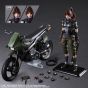 SQUARE ENIX - Final Fantasy VII REMAKE Play Arts Kai - Set de figurines de Jessie et sa moto