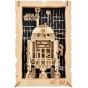 ENSKY - Teatro di carta STAR WARS stile legno PT-WL04 R2 D2