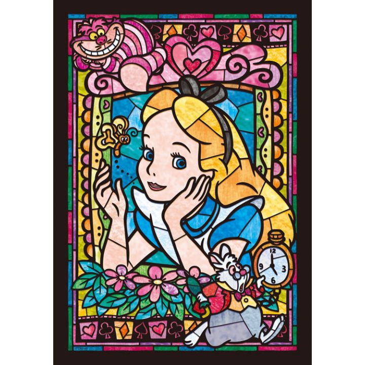 TENYO - DISNEY Alice in Wonderland - 266 Piece Stained Glass Jigsaw Puzzle DSG-266-750