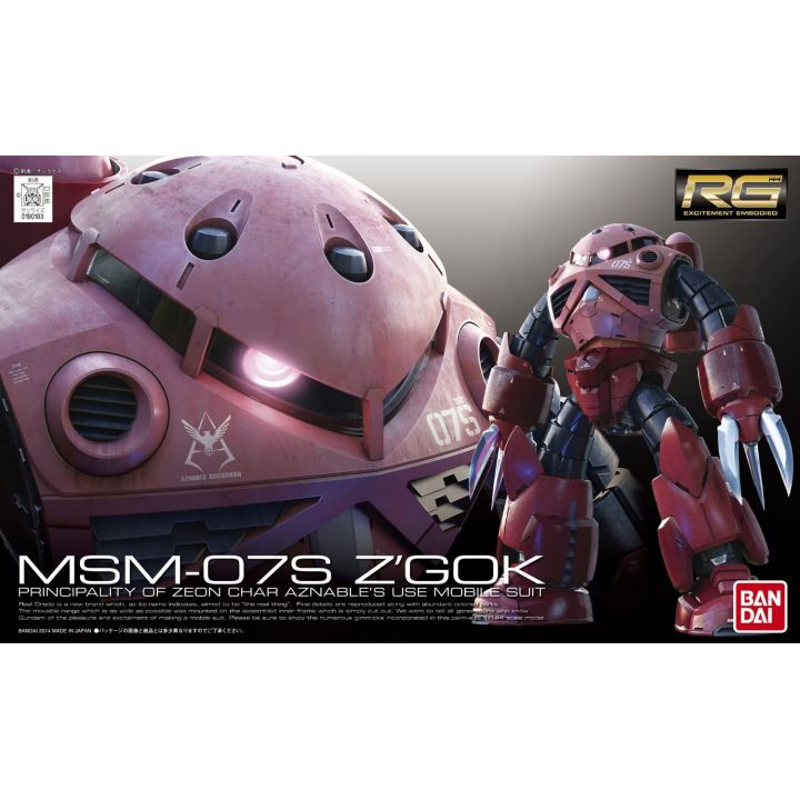 BANDAI Mobile Suite Gundam - Real Grade RG MSM-07S Char's Z'Gok Model Kit Figura