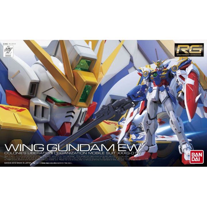 BANDAI Mobile Suit Gundam W - Real Grade RG XXXG-01W Wing Gundam EW Model Kit Figur