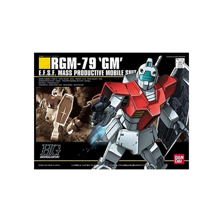 BANDAI Mobile Suit Gundam - High Grade HGUC RGM-79 GM Model Kit Figura