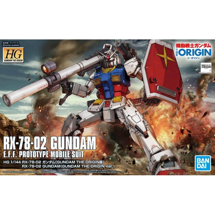 BANDAI HG Mobile Suit Gundam THE ORIGIN - High Grade RX-78-02 Gundam Model Kit Figura