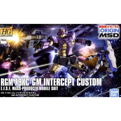 BANDAI HG Mobile Suit Gundam THE ORIGIN - Alta qualità GM Intercept Custom Model Kit Figura