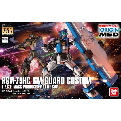 BANDAI HG Mobile Suit Gundam THE ORIGIN - Guardia GM di alta qualità Personalizzato Modello Kit Figura