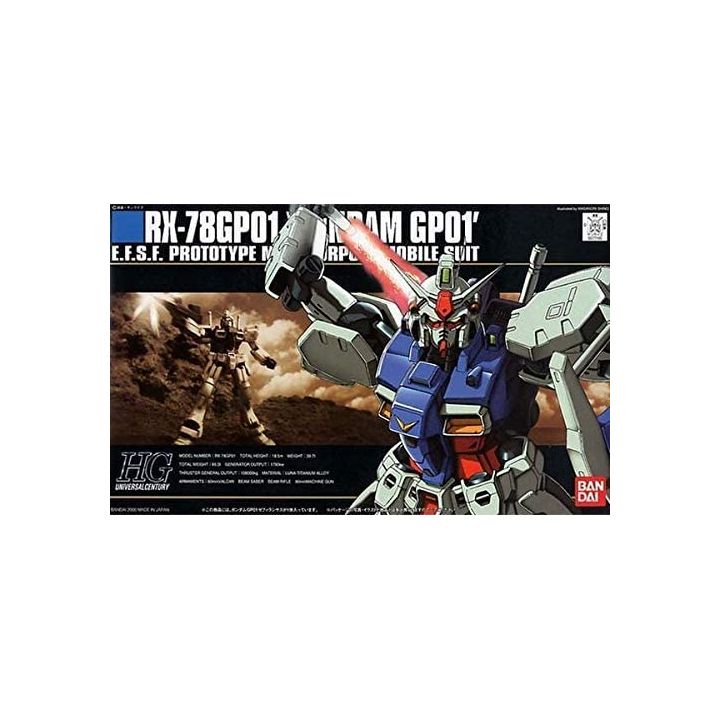 BANDAI Mobile Suit Gundam 0083 Stardust Memory - High Grade Gundam GP01 Zephyrlily Model Kit Figur