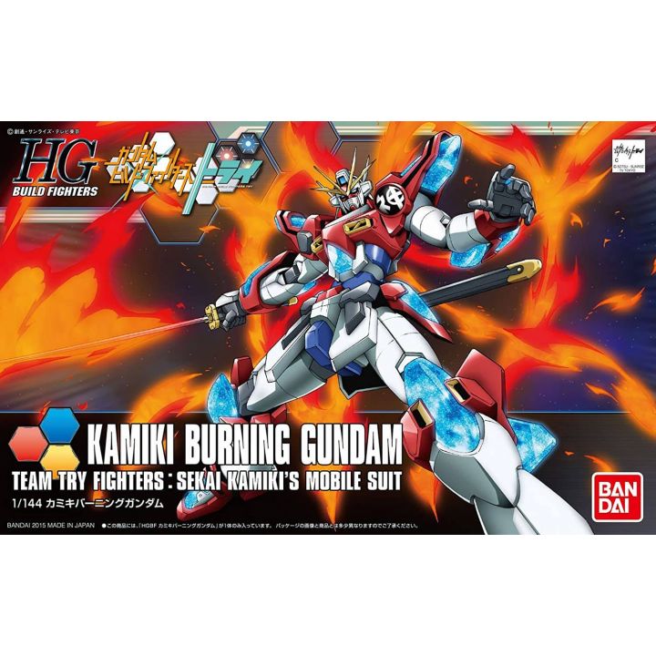 BANDAI Gundam Build Fighters Try - High Grade Kamiki Burning Gundam Model Kit Figure