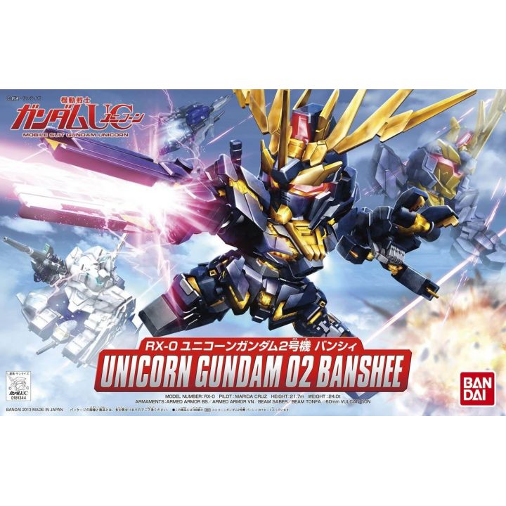 BANDAI SD Gundam BB Warrior Gundam UC - Super deformed Unicorn Gundam Unit 2 Banshee Model Kit Figur