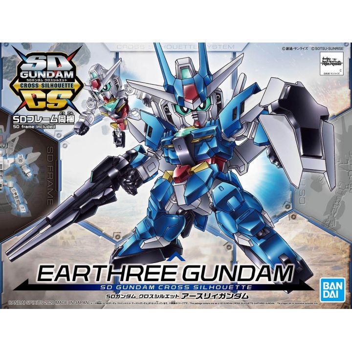 BANDAI SD GUNDAM CROSS SILHOUETTE - Super deformierte EARTHREE GUNDAM Model Kit Figur (Gunpla)