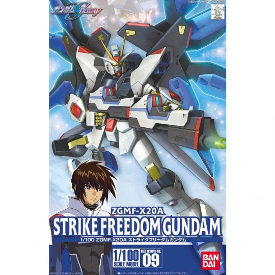 BANDAI 1/100 MOBILE SUIT GUNDAM SEED DESTINY - STRIKE FREEDOM GUNDAM Model Kit Figura (Gunpla)