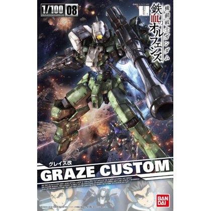 BANDAI 1/100 MOBILE SUIT GUNDAM IRON-BLOODED ORPHANS - GRAZE CUSTOM Model Kit Figur (Gunpla)